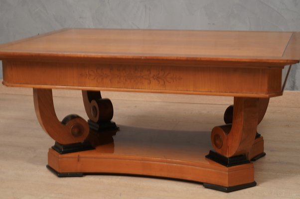 Austrian Art Nouveau Rectangular Sofa Table in Cherrywood, 1900s-UH-1768878