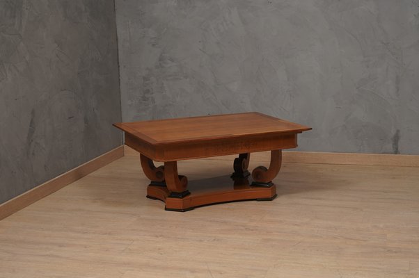 Austrian Art Nouveau Rectangular Sofa Table in Cherrywood, 1900s-UH-1768878