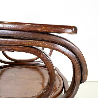 Austrian Art Nouveau Swivel Chair with Armrests in Wood, 1900s-GDD-1762633