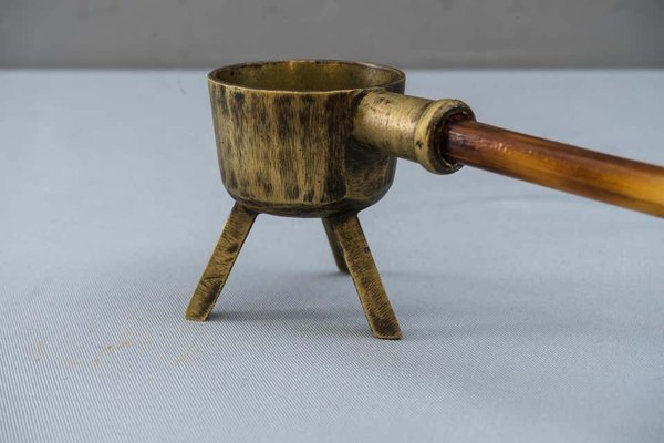 Austrian Ashtray with Bamboo Handle, 1950s-SPD-856179