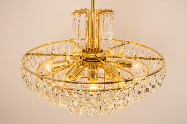 Austrian Bakalowits Chandelier in Brass and Crystal Glass, 1960s-UGR-1179947