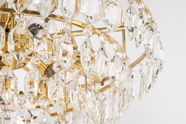 Austrian Bakalowits Chandelier in Brass and Crystal Glass, 1960s-UGR-1179947