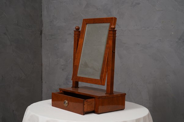 Austrian Biedermeier Cherrywood Mirror, 1830s-UH-1756784