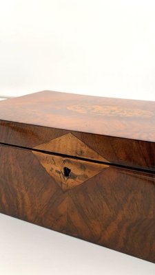 Austrian Biedermeier Jewelry Box in Walnut Veneer, 1820-NNB-1780838