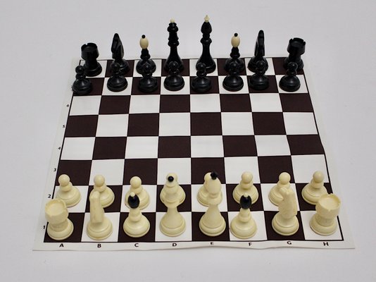 Austrian Black and White Chess Set, 1970s-NB-668051