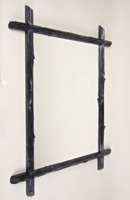 Austrian Black Forest Basswood Wall Mirror, 1880s-TQA-1322123