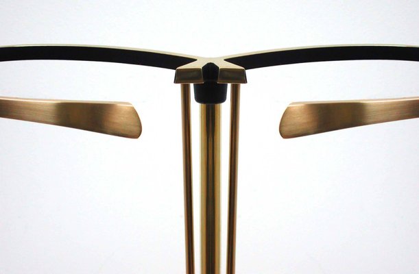 Austrian Black Lacquered and Brass Umbrella Stand in the Style of Walter Hagenauer, 1950s-OE-897854