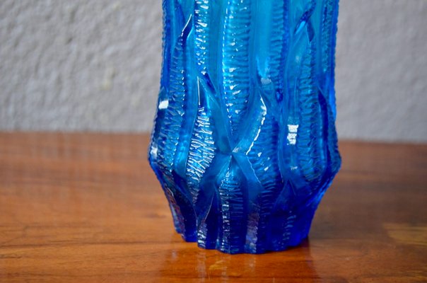 Austrian Blue Glass Vase, 1960s-AIU-1058059