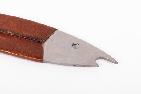 Austrian Bottle Openers in Leather and Steel from Carl Auböck, 1960s, Set of 2-SFD-1329415