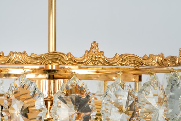 Austrian Brass and Crystal Glass Chandelier from Bakalowits, 1960s-UGR-1099382