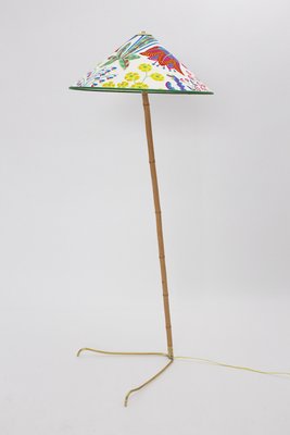 Austrian Brass Bamboo Claw Foot Floor Lamp from J.T.Kalmar, 1950s-NB-655128