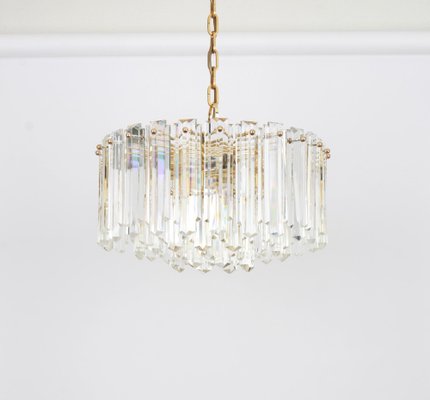 Austrian Brass Crystal Glass Light Fixture by Floria for Kalmar, 1970-UGR-1085527