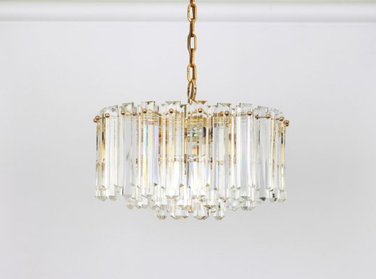 Austrian Brass Crystal Glass Light Fixture by Floria for Kalmar, 1970-UGR-1085527