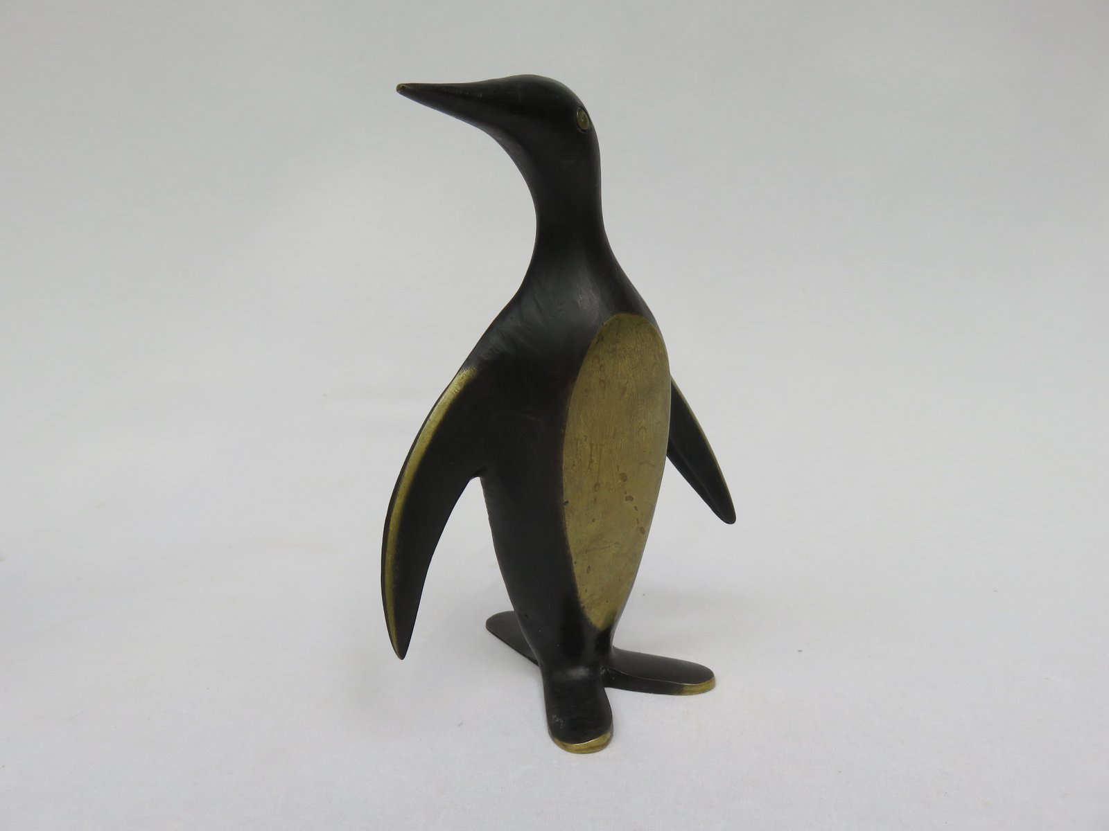 Austrian Brass Penguin Bookends by Walter Bosse, 1950s, Set of 3