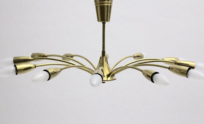 Austrian Brass Spider Flush Mount, 1950s-NB-569022