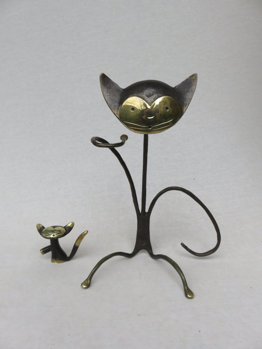 Austrian Cat Bottle Holder & Corkscrew from Walter Bosse, 1950s, Set of 2