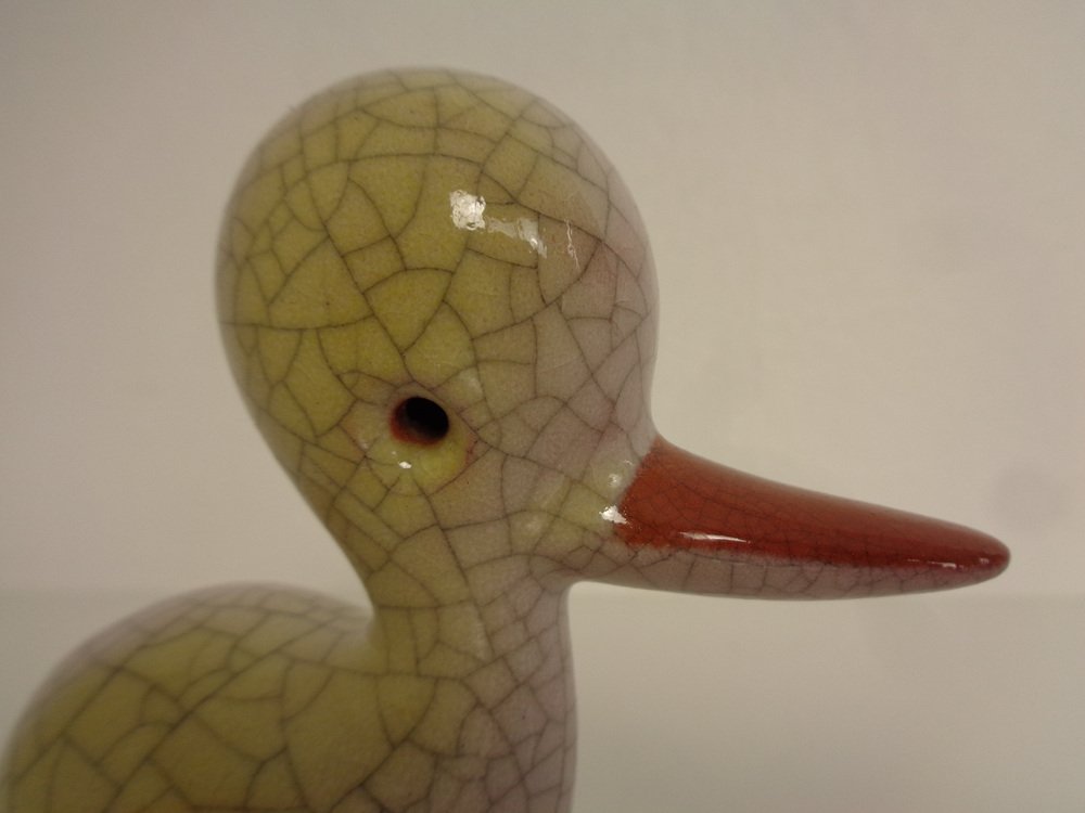 Austrian Ceramic Duck Pen Holder by Walter Bosse, 1950s