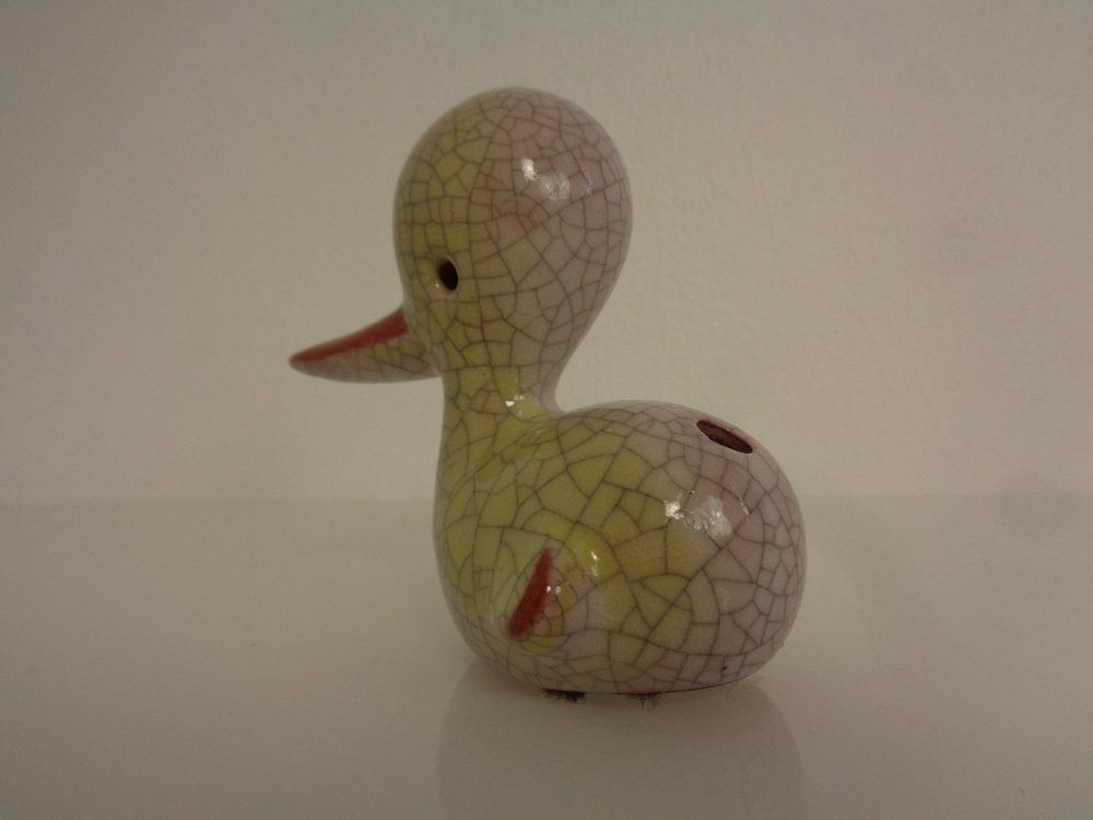 Austrian Ceramic Duck Pen Holder by Walter Bosse, 1950s