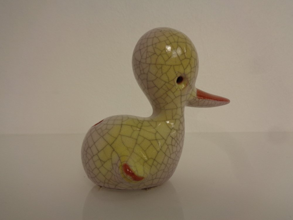 Austrian Ceramic Duck Pen Holder by Walter Bosse, 1950s