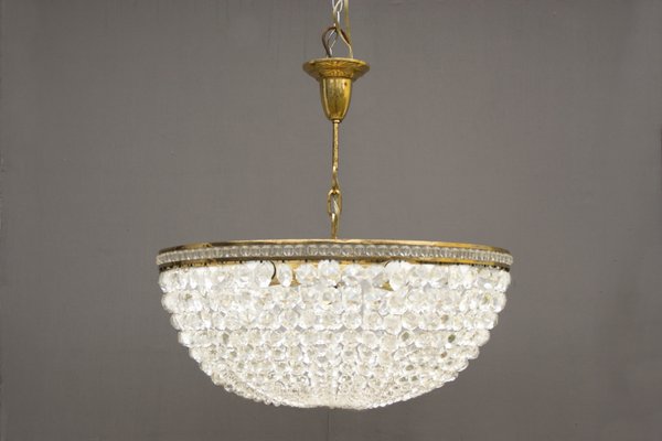 Austrian Crystal Glass Chandelier from Bakalovits and Sons, 1950s-DUM-1155192