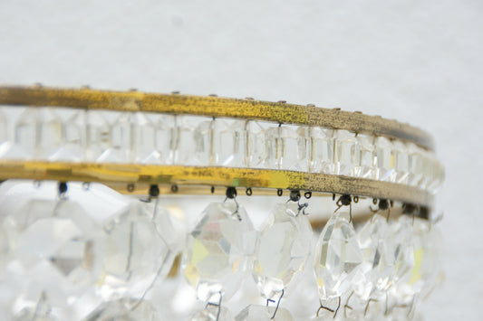 Austrian Crystal Glass Chandelier from Bakalovits and Sons, 1950s