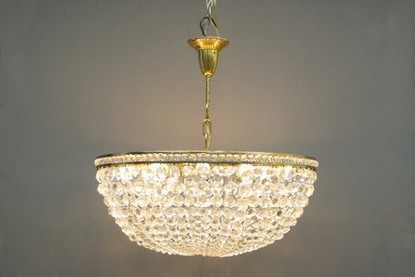 Austrian Crystal Glass Chandelier from Bakalovits and Sons, 1950s-DUM-1155192