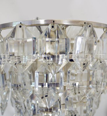 Austrian Facetted Crystal and Silver Plated Wall Sconces from Bakalowits, 1960, Set of 2-DEK-1114305