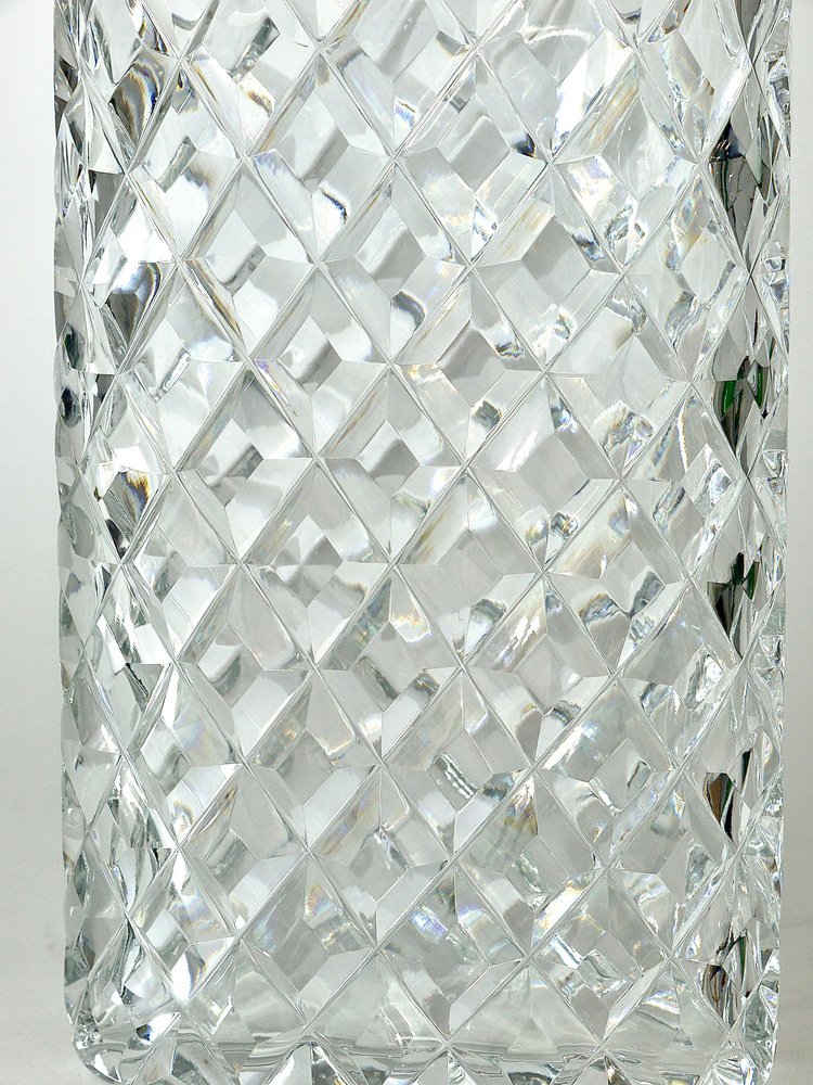 Austrian Facetted Crystal Glass Vase by Claus Josef Riedel, 1970s