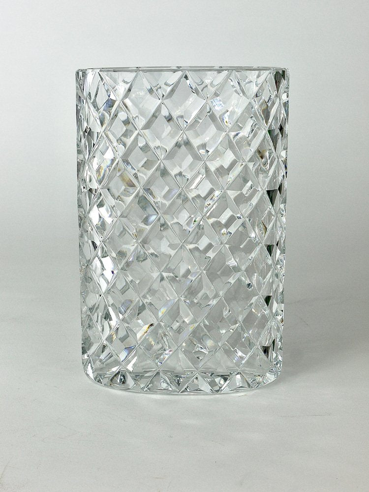 Austrian Facetted Crystal Glass Vase by Claus Josef Riedel, 1970s