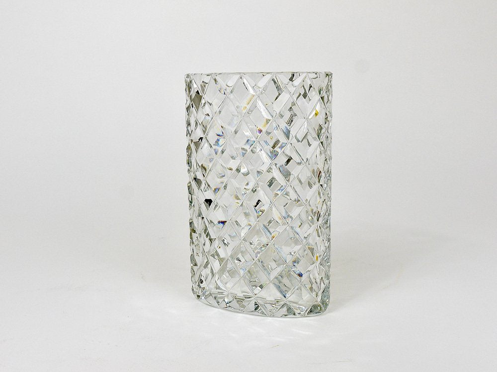 Austrian Facetted Crystal Glass Vase by Claus Josef Riedel, 1970s