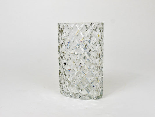 Austrian Facetted Crystal Glass Vase by Claus Josef Riedel, 1970s