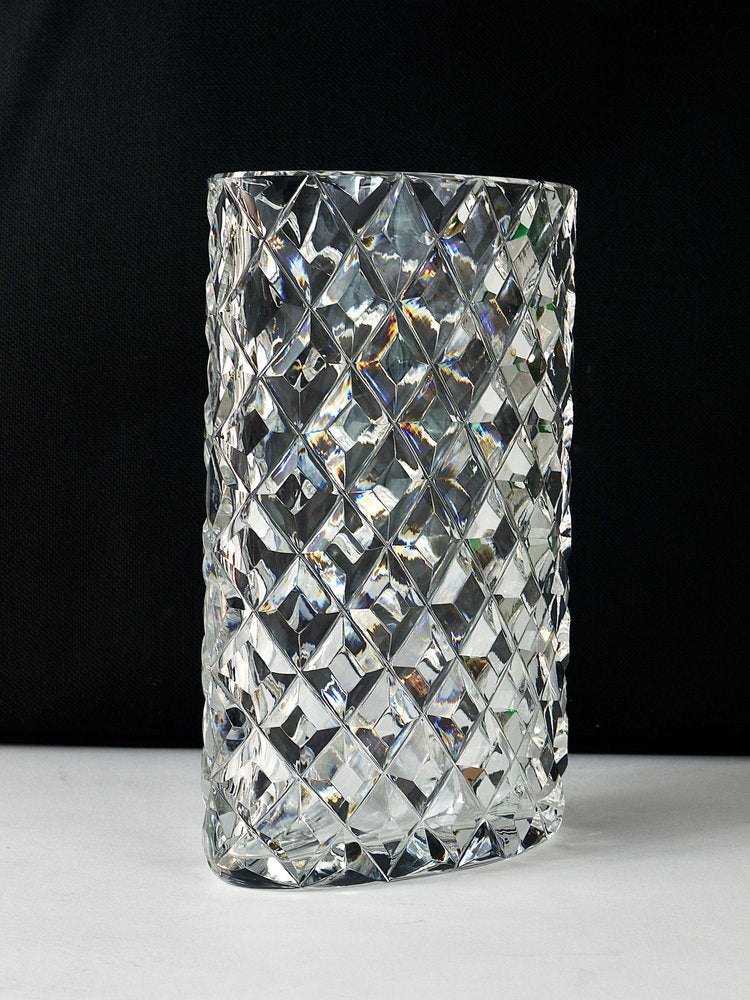 Austrian Facetted Crystal Glass Vase by Claus Josef Riedel, 1970s