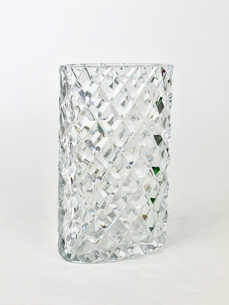 Austrian Facetted Crystal Glass Vase by Claus Josef Riedel, 1970s