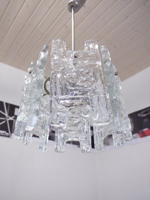 Austrian Frosted Glass and Nickel Chandelier by J. T. Kalmar for Kalmar, 1960s-DEK-553928