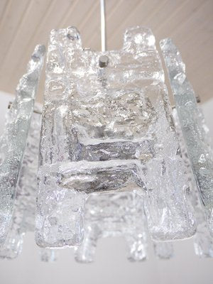 Austrian Frosted Glass and Nickel Chandelier by J. T. Kalmar for Kalmar, 1960s-DEK-553928