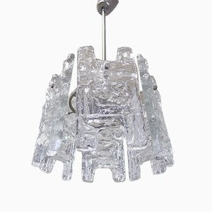 Austrian Frosted Glass and Nickel Chandelier by J. T. Kalmar for Kalmar, 1960s-DEK-553928