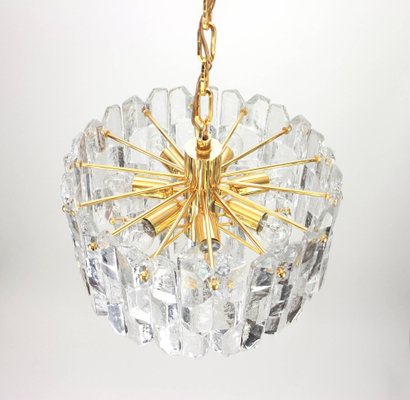 Austrian Gilt Brass Crystal Glass Light Fixture by Palazzo for Kalmar, 1970-UGR-1085612