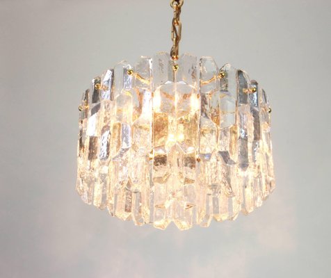 Austrian Gilt Brass Crystal Glass Light Fixture by Palazzo for Kalmar, 1970-UGR-1085612