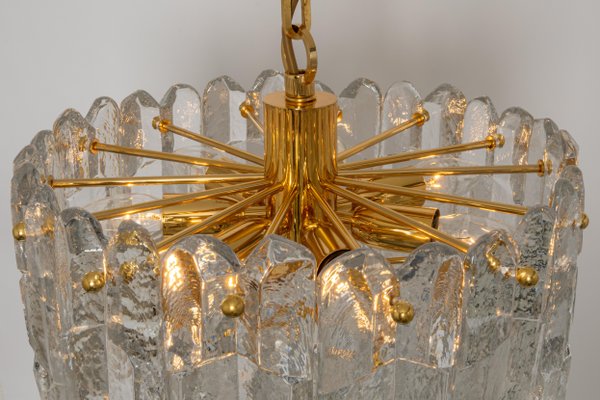 Austrian Gilt Brass Crystal Glass Light Fixture from Kalmar, 1970-UGR-1093006