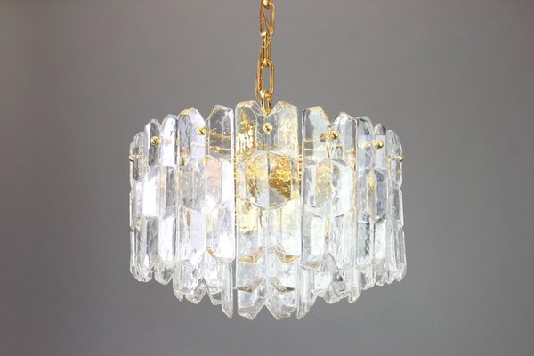 Austrian Gilt Brass Crystal Glass Light Fixture Palazzo from Kalmar, 1970-UGR-1086162