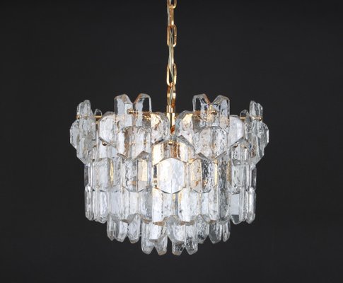 Austrian Gilt Brass Murano Glass Chandelier by Palazzo for Kalmar, 1970s-UGR-1085545