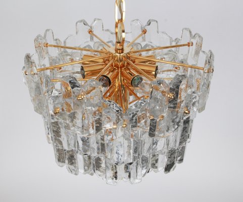 Austrian Gilt Brass Murano Glass Chandelier by Palazzo for Kalmar, 1970s-UGR-1085545