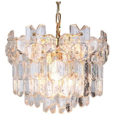 Austrian Gilt Brass Murano Glass Chandelier by Palazzo for Kalmar, 1970s-UGR-1085545