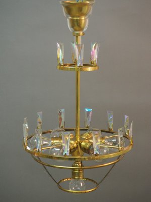 Austrian Glass Chandelier by Oswald Haerdtl for Lobmeyr, 1960s-GKC-605702