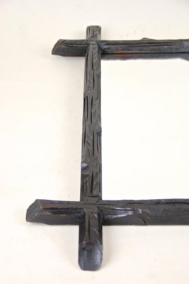 Austrian Hand Carved Black Forest Wall Mirror, 1880-TQA-1322039