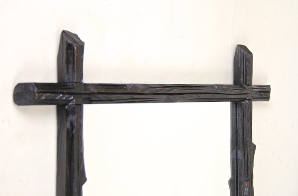 Austrian Hand Carved Black Forest Wall Mirror, 1880-TQA-1322039