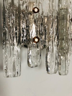 Austrian Ice-Glass Puck Wall Sconces from Kalmar Franken KG, 1970s, Set of 2-TPE-1348917