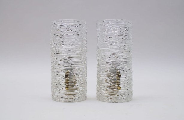 Austrian Ice Glass Sconces from Kalmar, 1950s, Set of 2-KQB-733002