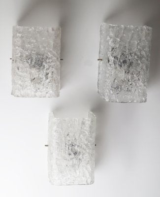 Austrian Ice Glass Wall Lamps from Kalmar-ESB-1452693