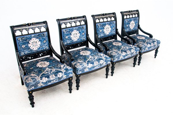 Austrian Living Room Set by Hans Makart, First Half of the 19th Century, Set of 8-BXB-1275816